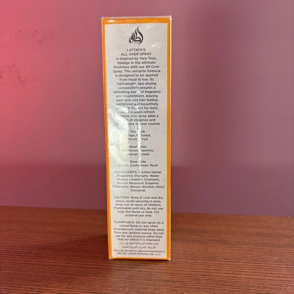 Lattafa Yara Tous All Over Spray 150ml 5 oz Tropical Mango Coconut Body Mist NEW